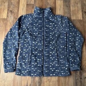 Columbia Benton‎ Springs Fleece Jacket Women Medium Blue Aztec Hiking Exploring